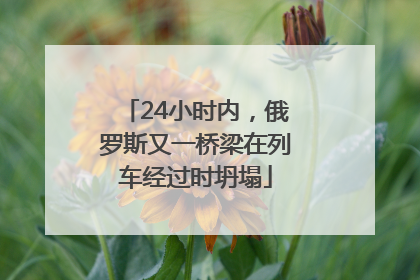 24小时内，俄罗斯又一桥梁在列车经过时坍塌