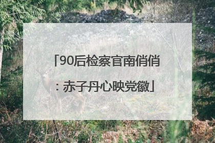 90后检察官南俏俏：赤子丹心映党徽