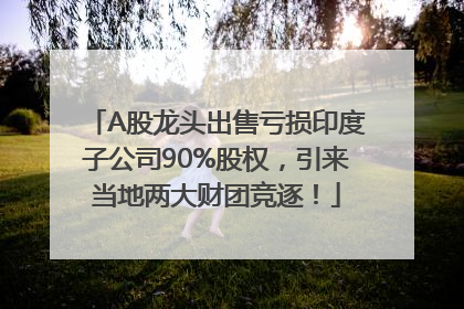 A股龙头出售亏损印度子公司90%股权，引来当地两大财团竞逐！
