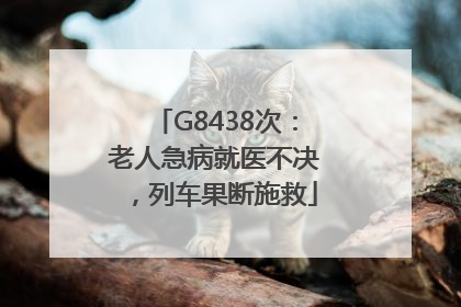 G8438次：老人急病就医不决，列车果断施救